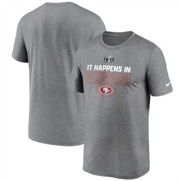 Men's San Francisco 49ers Heather Gray Super Bowl LVIII Logo Lockup T-Shirt,We sell and wholesale Men's San Francisco 49ers Heather Gray Super Bowl LVIII Logo Lockup T-Shirt on line form chian!
